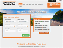 Tablet Screenshot of privilegerentacar.com